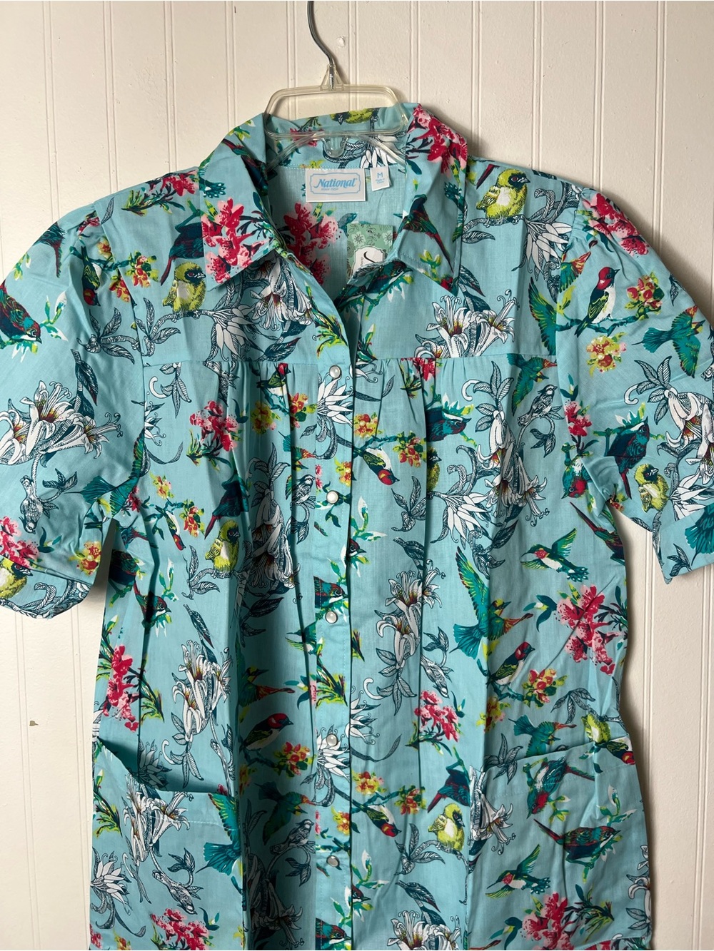 ‎ National Floral Bird Tropical Midi Dress Patio Mumu